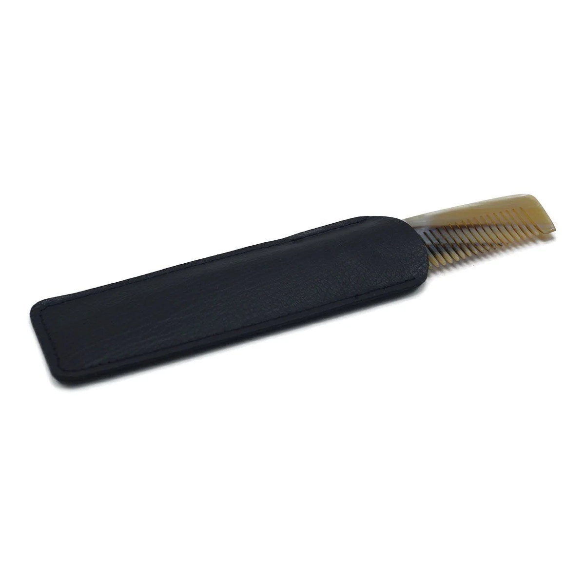 ABBEYHORN Horn Double Tooth Comb & Case - Image 3
