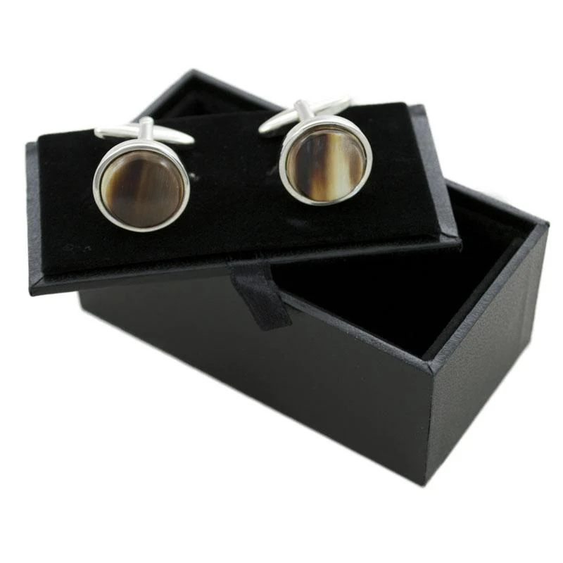 ABBEYHORN Cufflinks - Round Oxhorn - Image 3