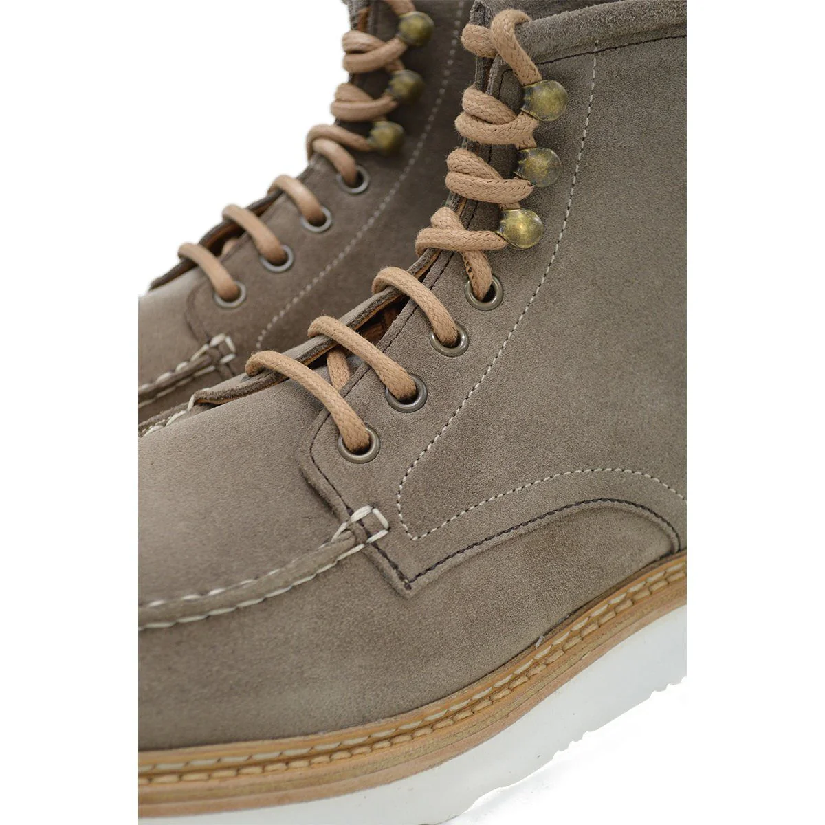 Berwick 1707 Apron Boot(538) - Grey / Tan Repello Suede - Image 4