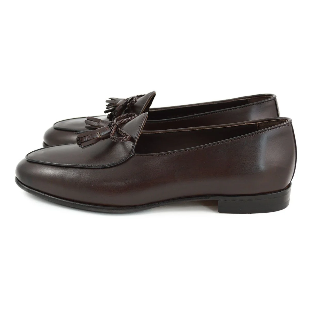 Berwick 1707 Braided Tassel Belgian Loafer (5154) -Dark Brown - Image 5