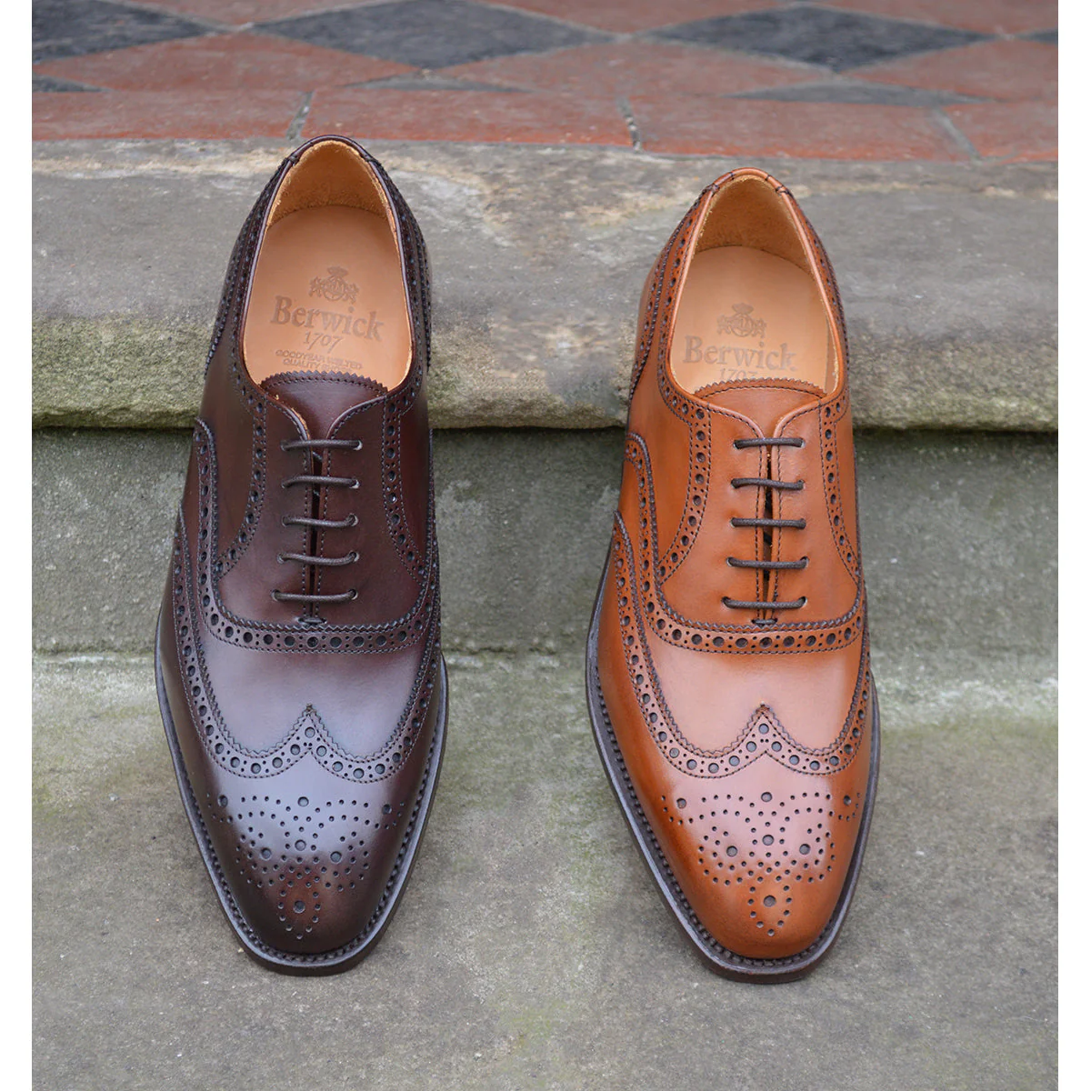 Berwick 1707 Oxford Brogue (5215) Tan - Image 11