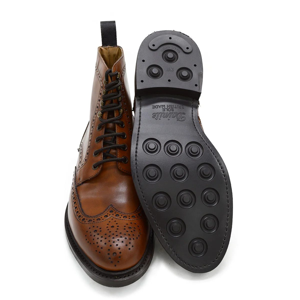 FACTORY SECOND Berwick 1707 Brogue Boot (322) -Tan - Image 2
