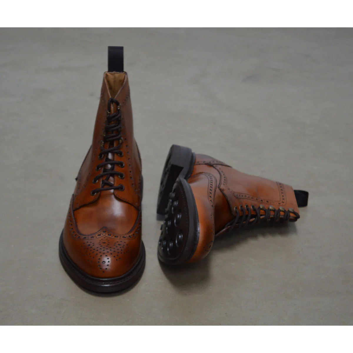 FACTORY SECOND Berwick 1707 Brogue Boot (322) -Tan - Image 9