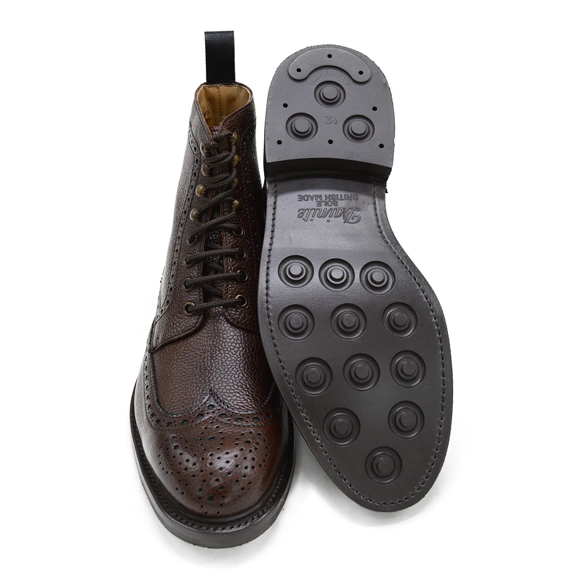 Berwick 1707 Brogue Boot (322) - Dark Brown - Image 2