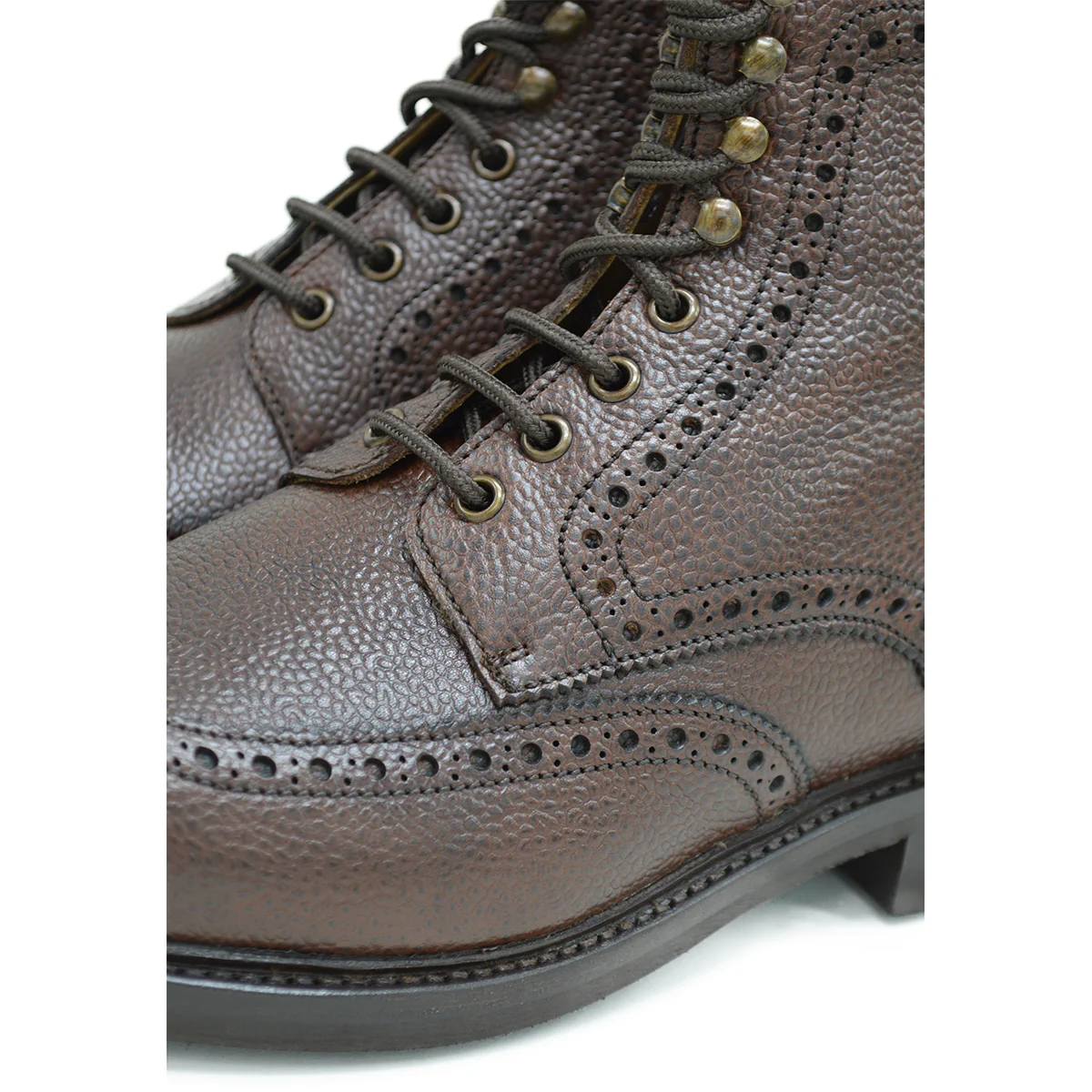 Berwick 1707 Brogue Boot (322) - Dark Brown - Image 4