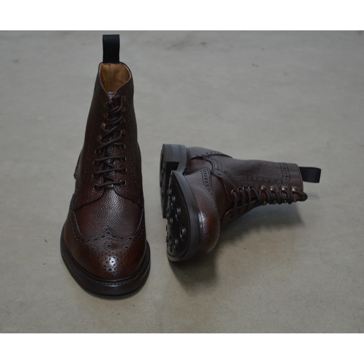 Berwick 1707 Brogue Boot (322) - Dark Brown - Image 9
