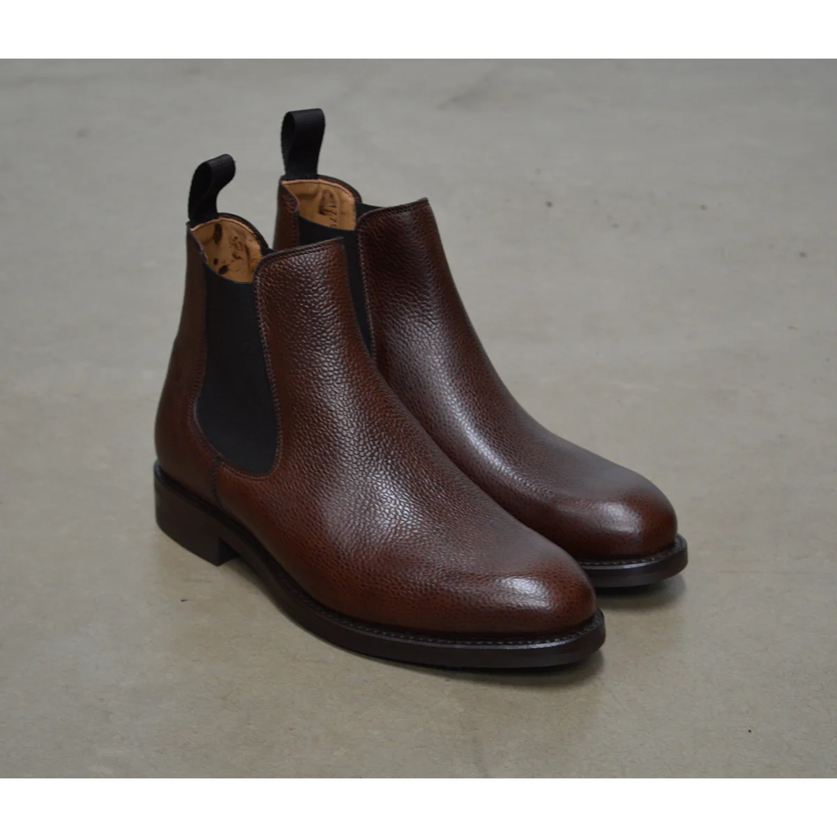 Berwick 1707 Chelsea Boot (303) - Dark Brown Grain - Image 8
