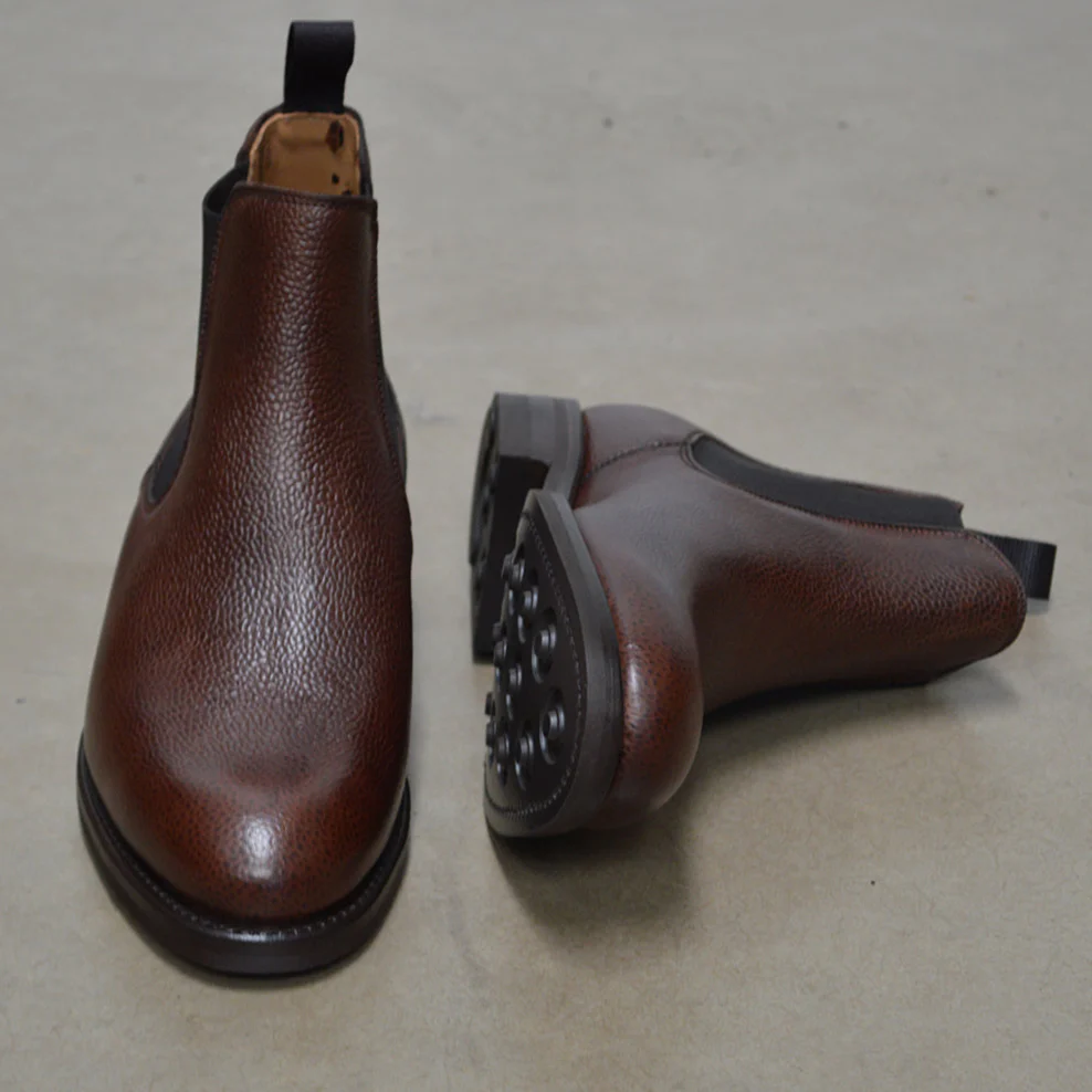 Berwick 1707 Chelsea Boot (303) - Dark Brown Grain - Image 9