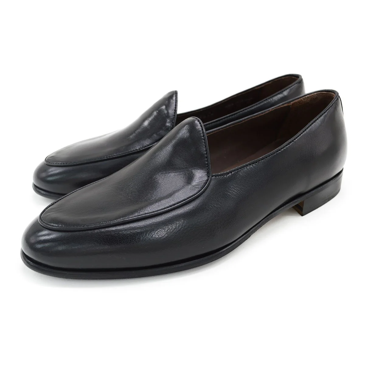 Berwick 1707 Classic Belgian Loafer (4950) Black Deerskin - Image 3