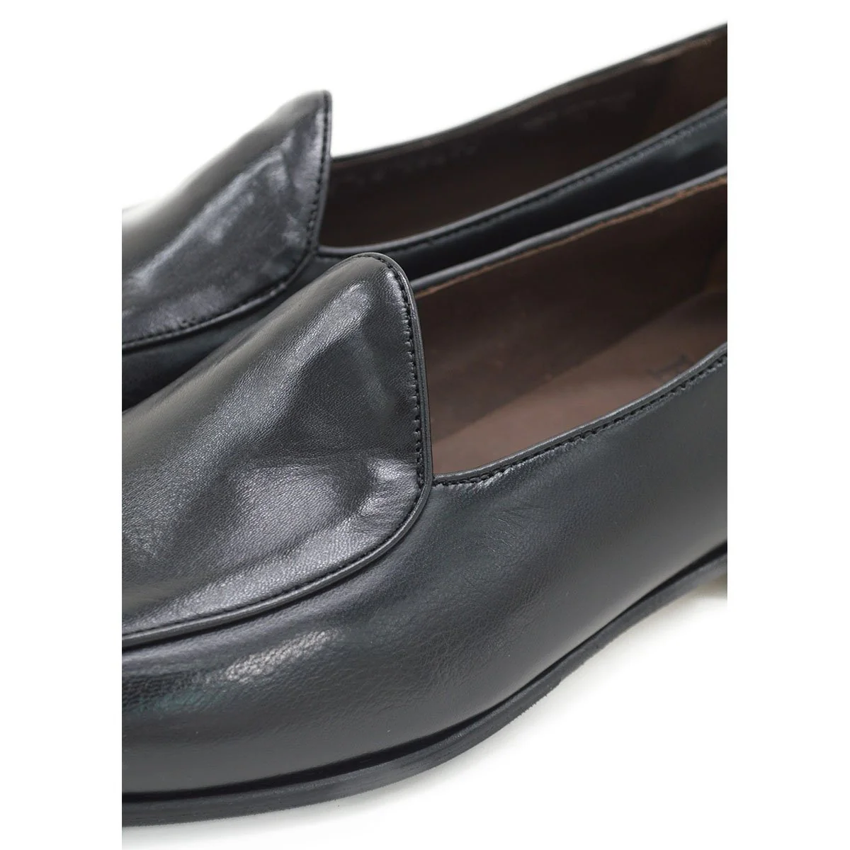 Berwick 1707 Classic Belgian Loafer (4950) Black Deerskin - Image 4