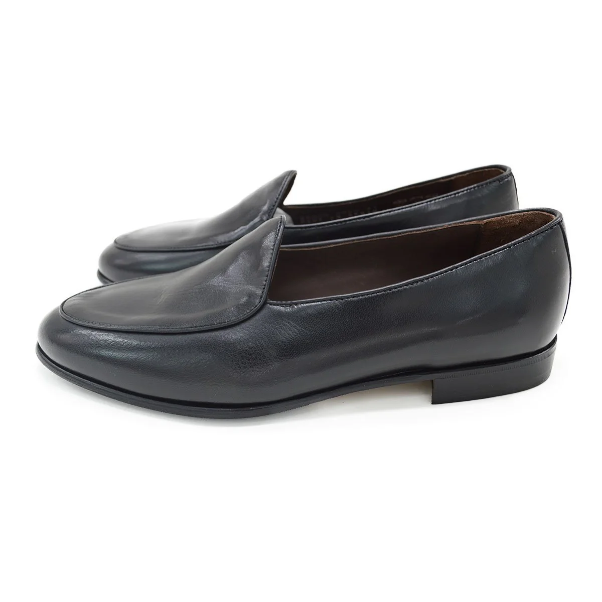 Berwick 1707 Classic Belgian Loafer (4950) Black Deerskin - Image 5