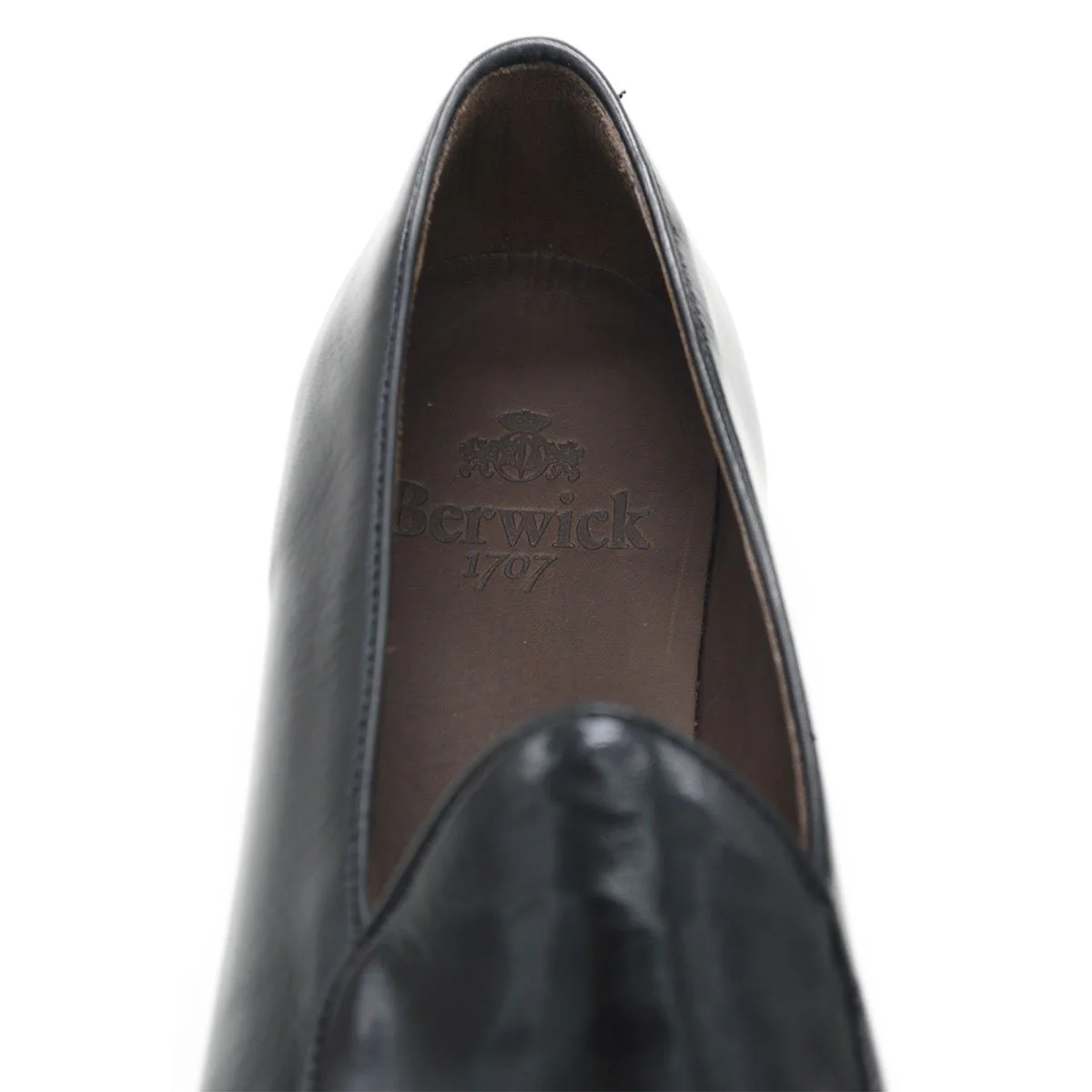 Berwick 1707 Classic Belgian Loafer (4950) Black Deerskin - Image 7