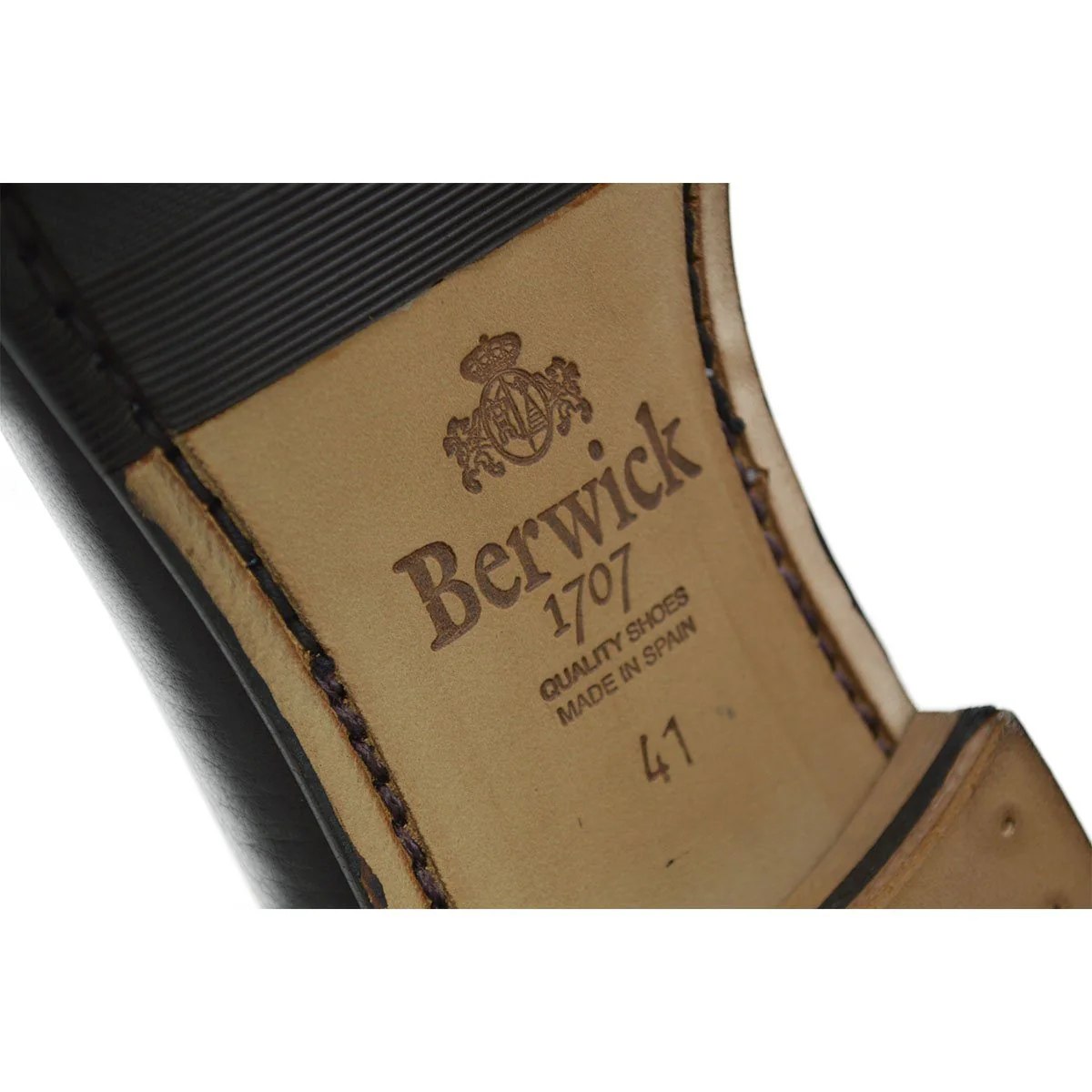 Berwick 1707 Classic Belgian Loafer (4950) Black Deerskin - Image 8