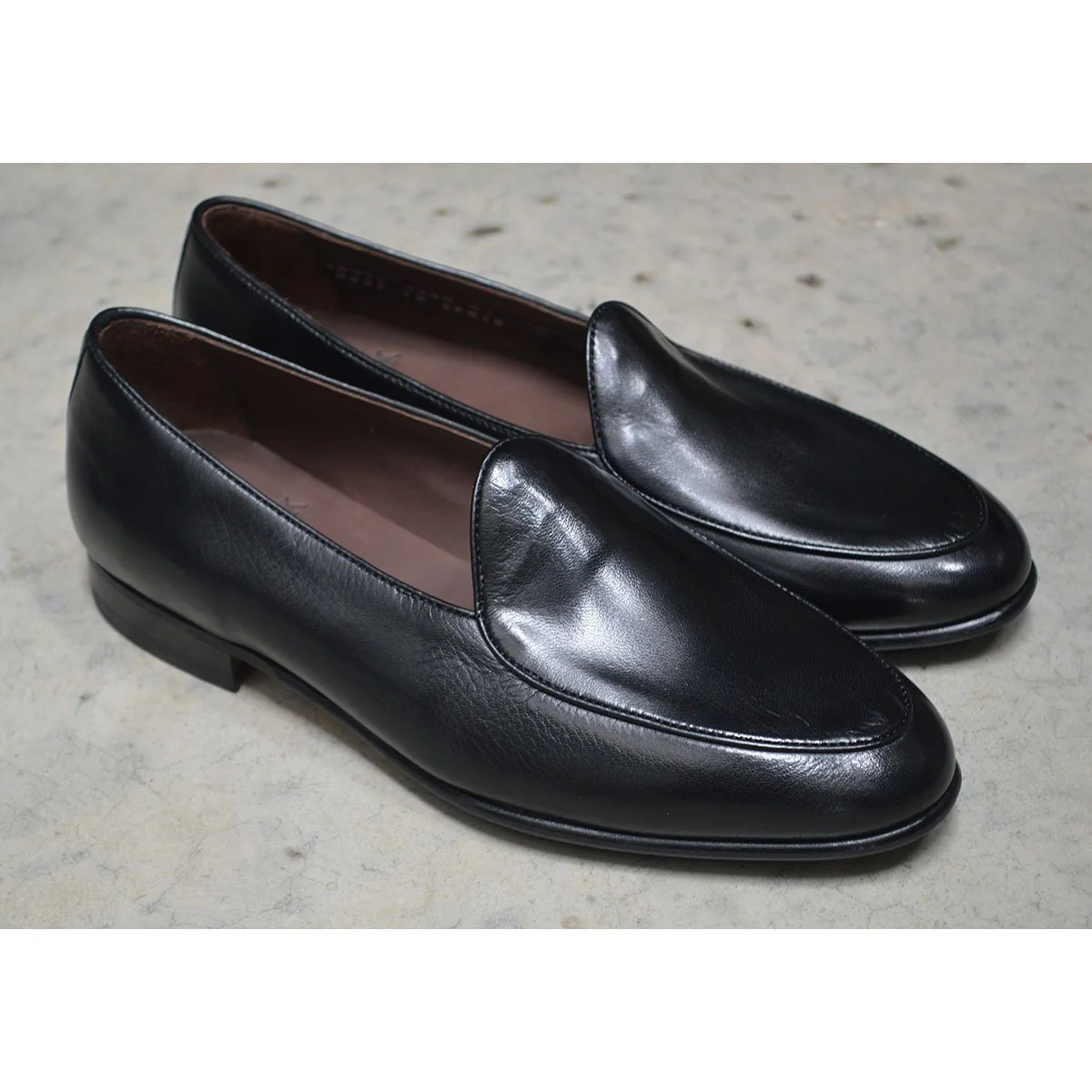 Berwick 1707 Classic Belgian Loafer (4950) Black Deerskin - Image 9