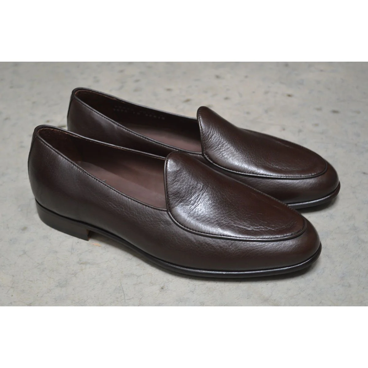 Berwick 1707 Classic Belgian Loafer (4950) Dark Brown Deerskin - Image 10