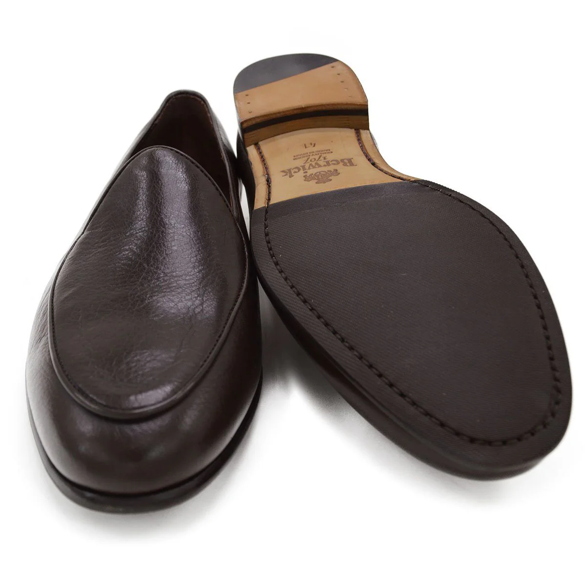 Berwick 1707 Classic Belgian Loafer (4950) Dark Brown Deerskin - Image 2