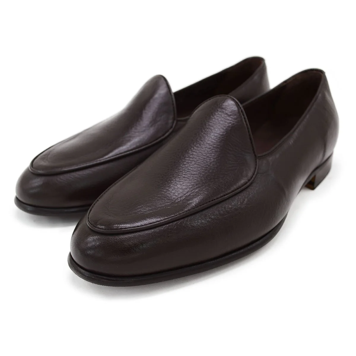 Berwick 1707 Classic Belgian Loafer (4950) Dark Brown Deerskin - Image 3