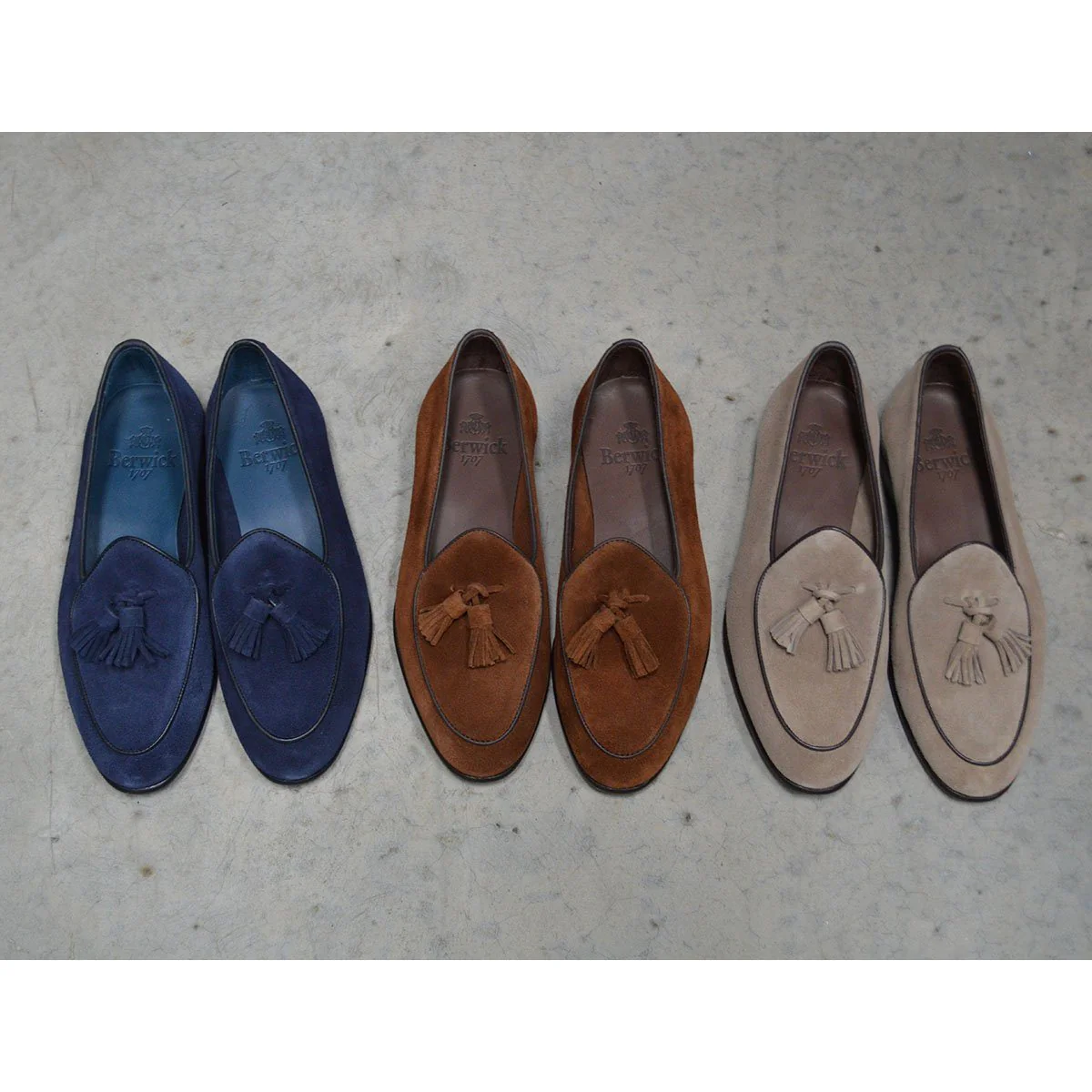 Berwick 1707 Tassel Belgian Loafer (5084) -Kudu Reverse Suede In Snuff Brown - Image 12