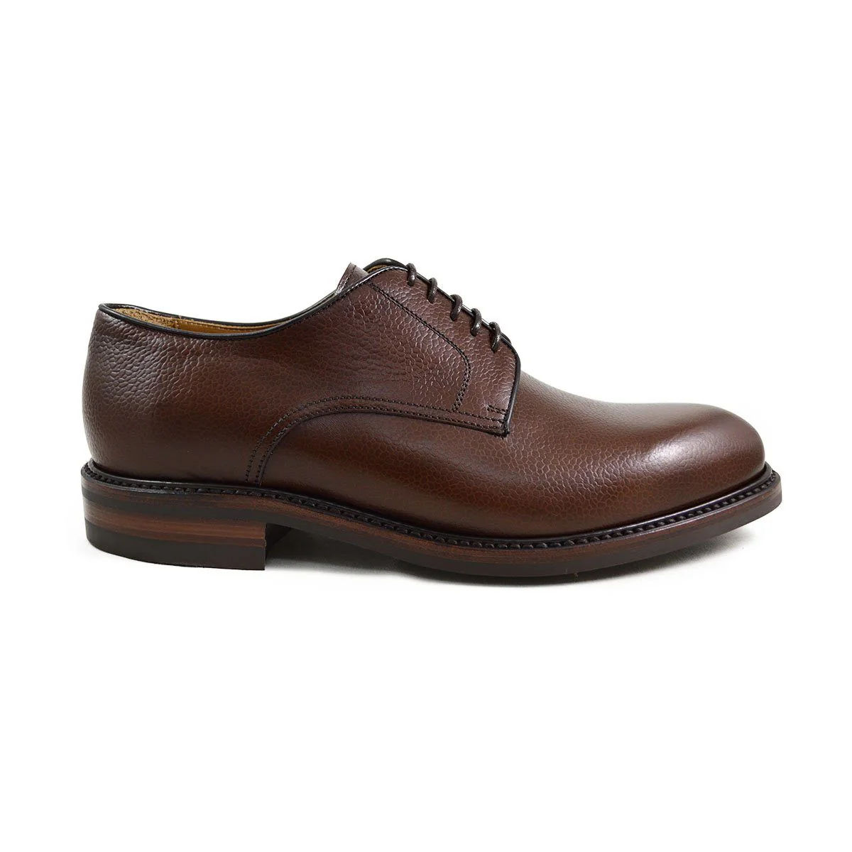 Berwick 1707 Country Grain Plain Derby Shoe (4169) Dark Brown