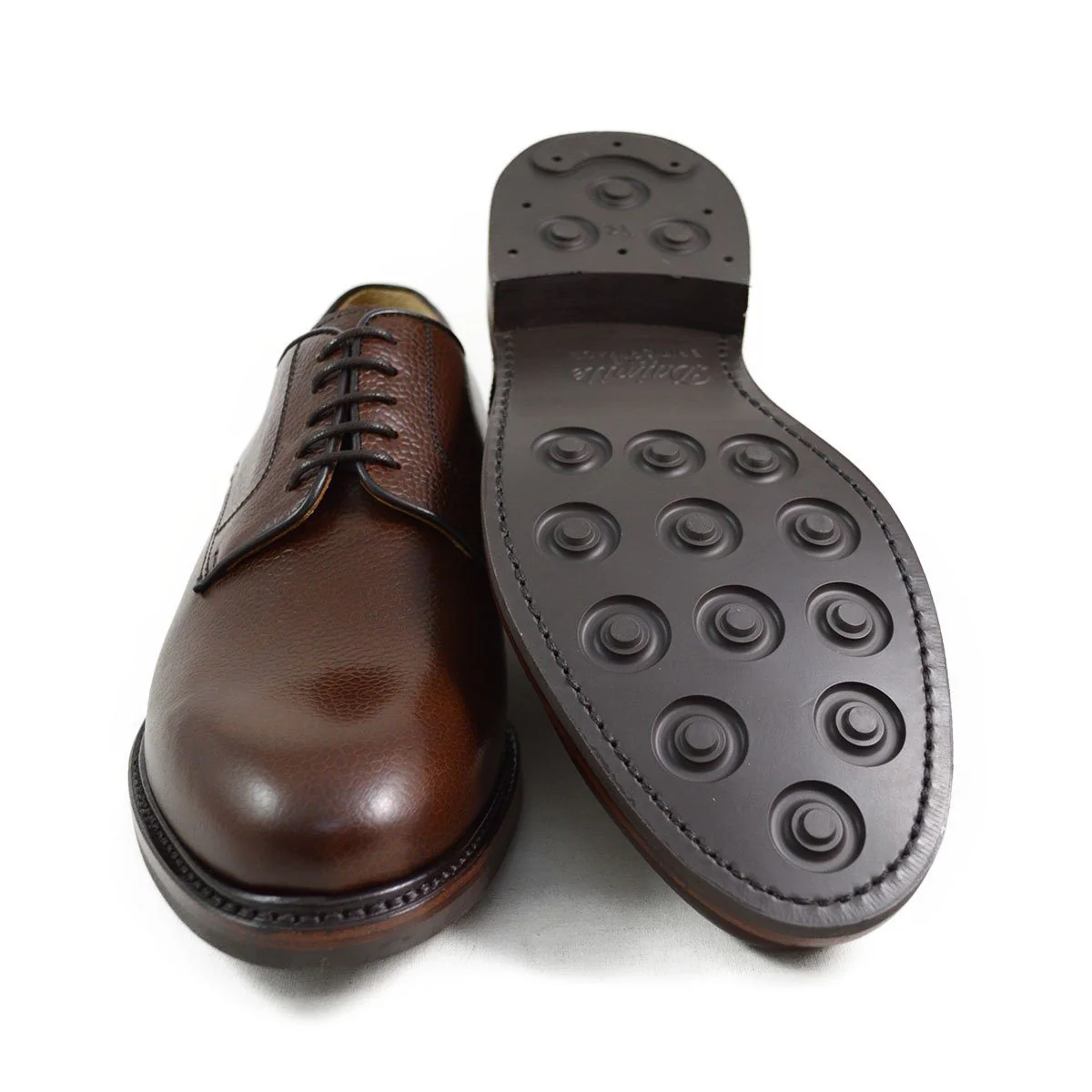 Berwick 1707 Country Grain Plain Derby Shoe (4169) Dark Brown - Image 2