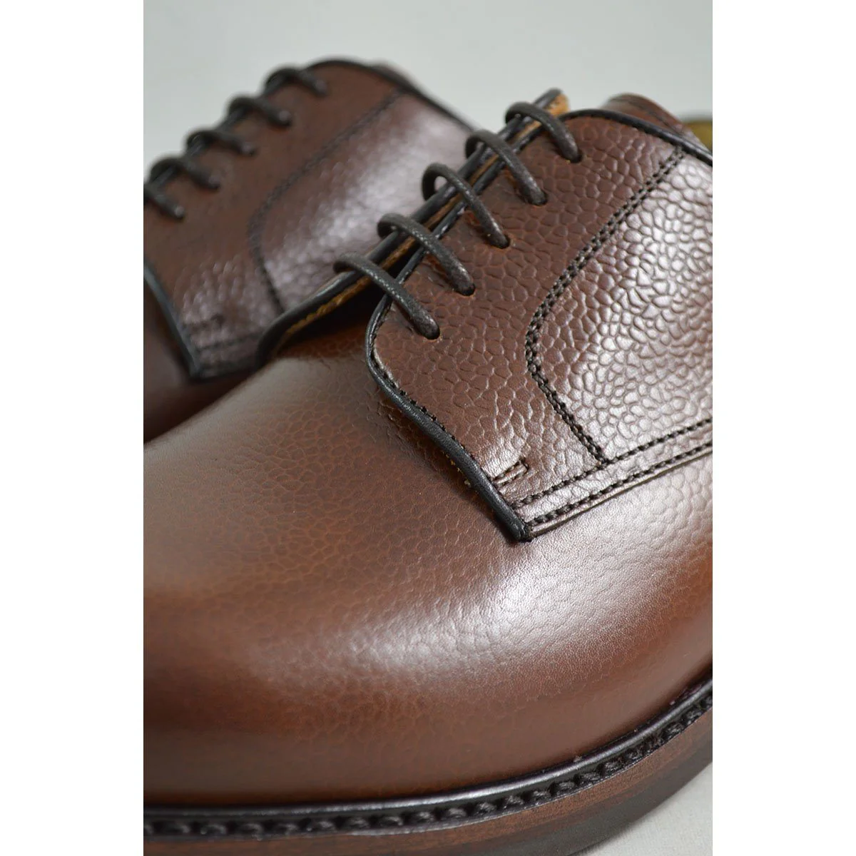 Berwick 1707 Country Grain Plain Derby Shoe (4169) Dark Brown - Image 4