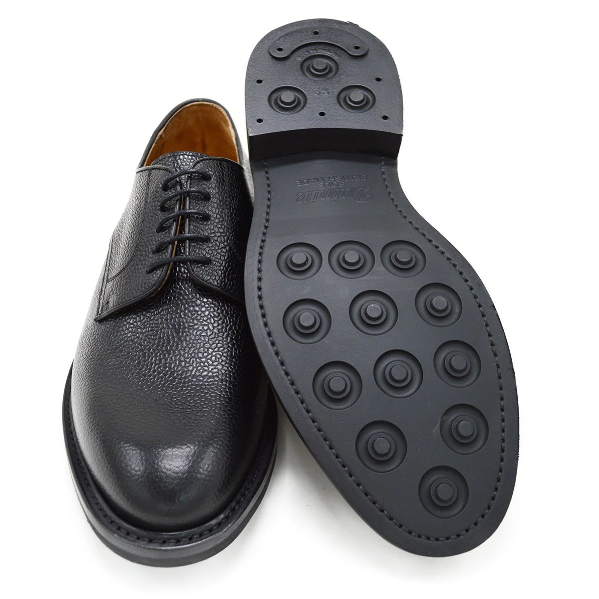 Berwick 1707 Country Grain Plain Derby Shoe (4169) Black - Image 2