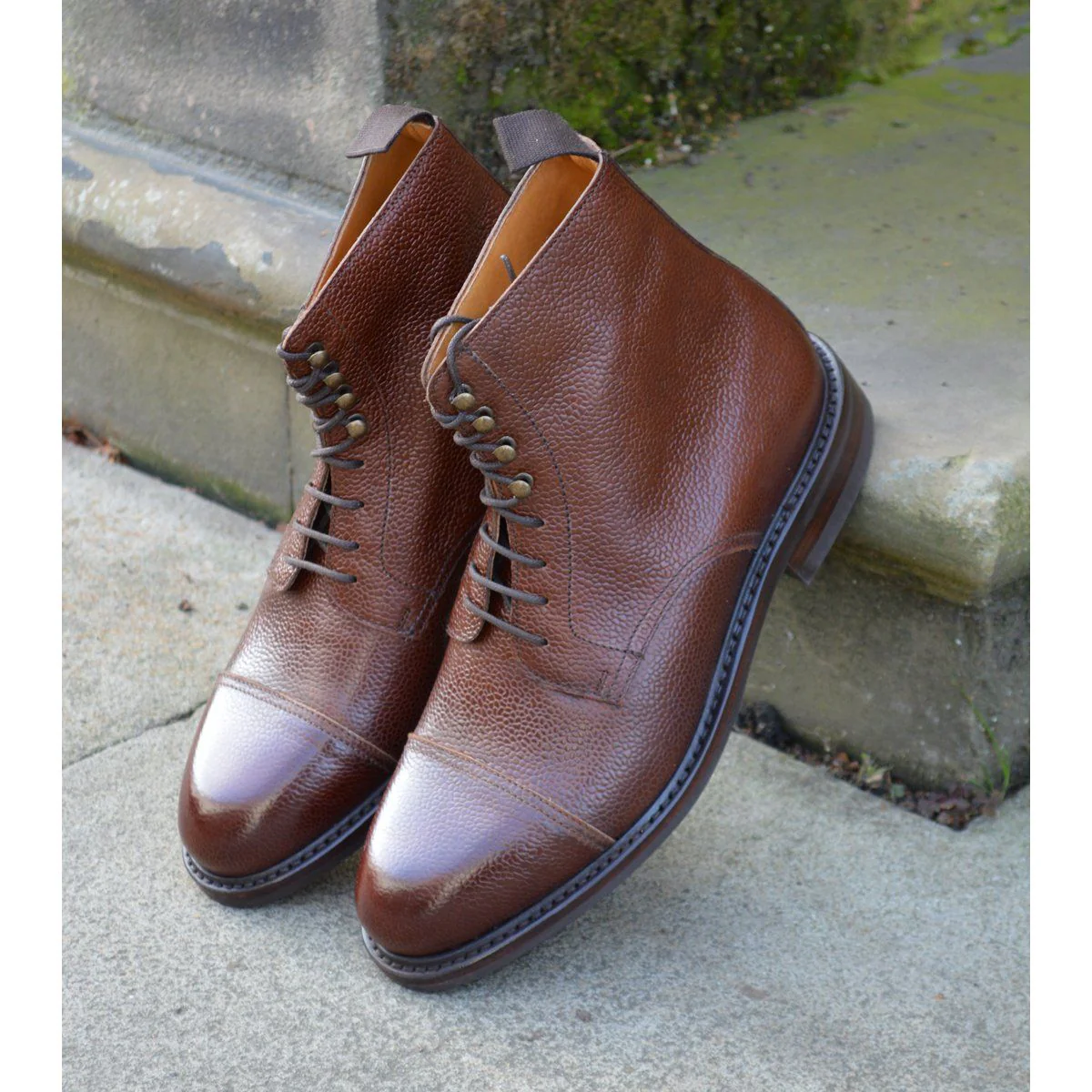Berwick 1707 Grain Toe Cap Boot (321) Dark Brown - Image 11