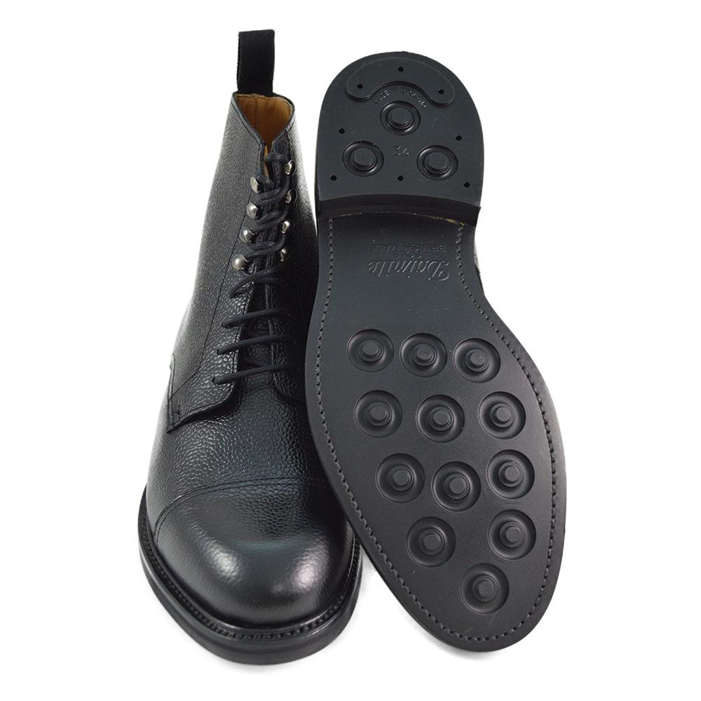 FACTORY SECOND Berwick 1707 Grain Cap Toe Boot (321) - Black Grain - Image 2