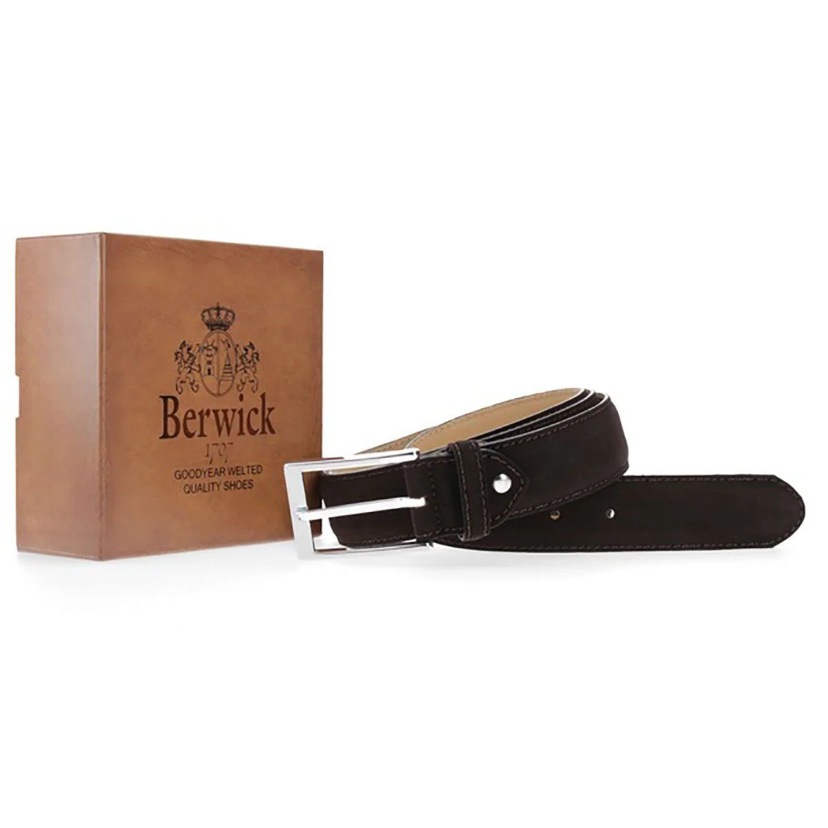 BERWICK 1707 Suede Leather Belt - Image 6