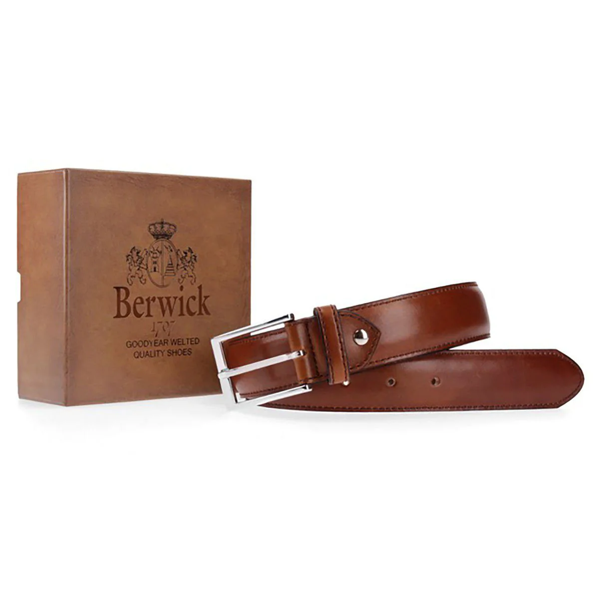 BERWICK 1707 Calf Leather Belt - Image 4