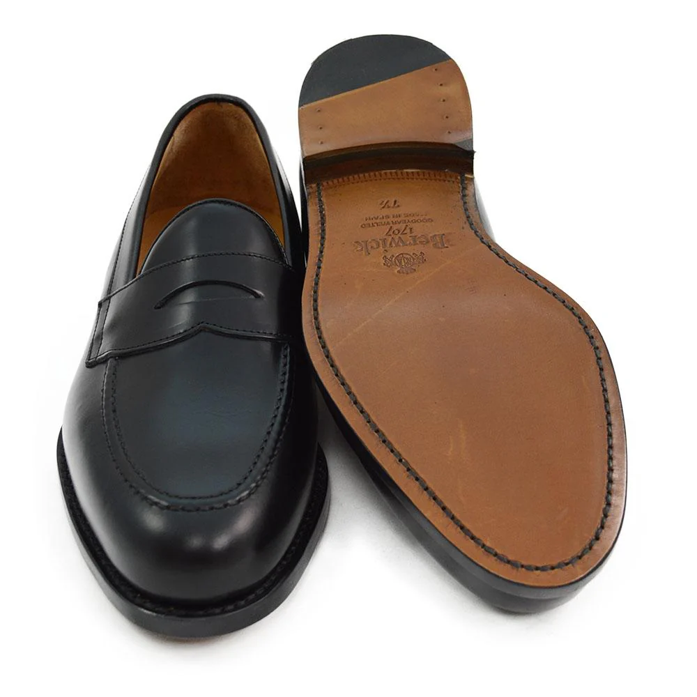 Berwick 1707 Penny Loafer (9628) Black Hi-Shine - Image 2