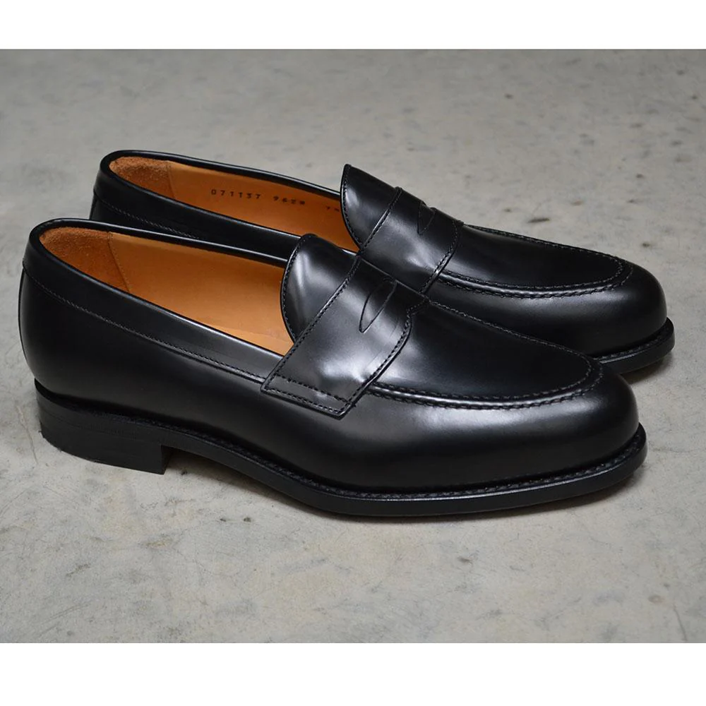 Berwick 1707 Penny Loafer (9628) Black Hi-Shine - Image 8
