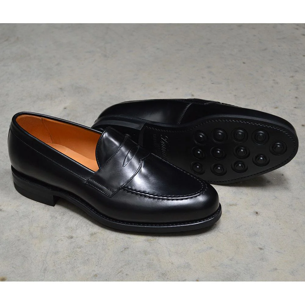 Berwick 1707 Penny Loafer (9628) Black Hi-Shine (Dainite) - Image 10
