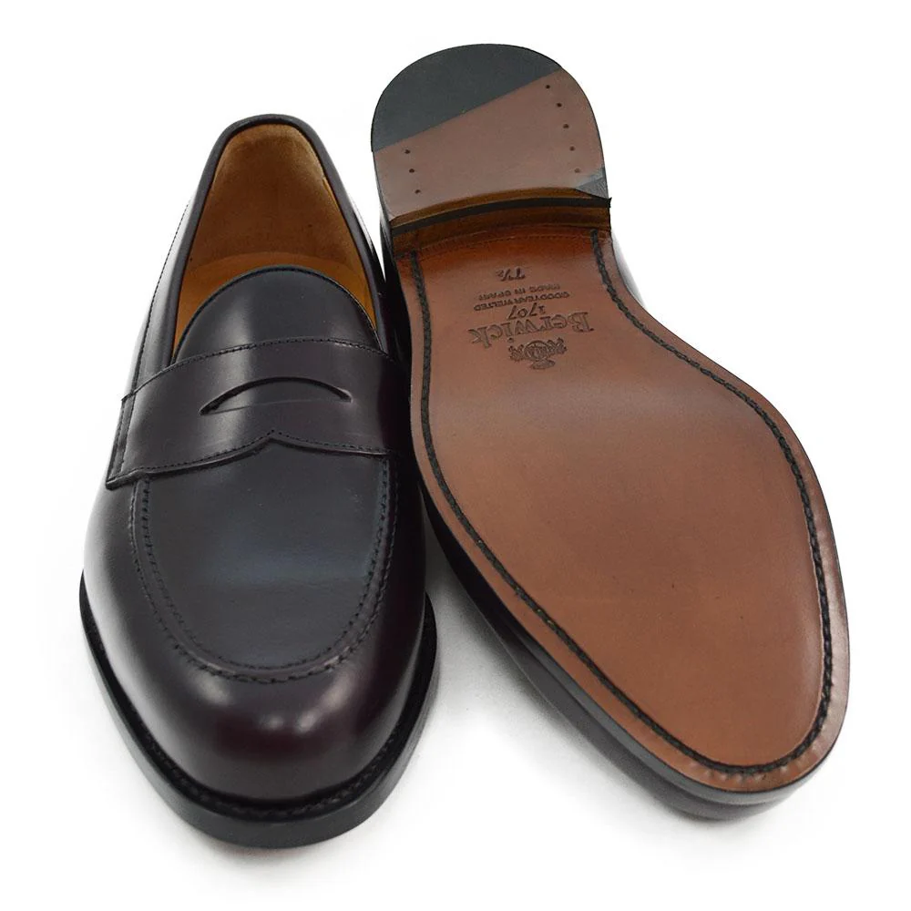 Berwick 1707 Penny Loafer (9628) Burgundy Hi-Shine - Image 2
