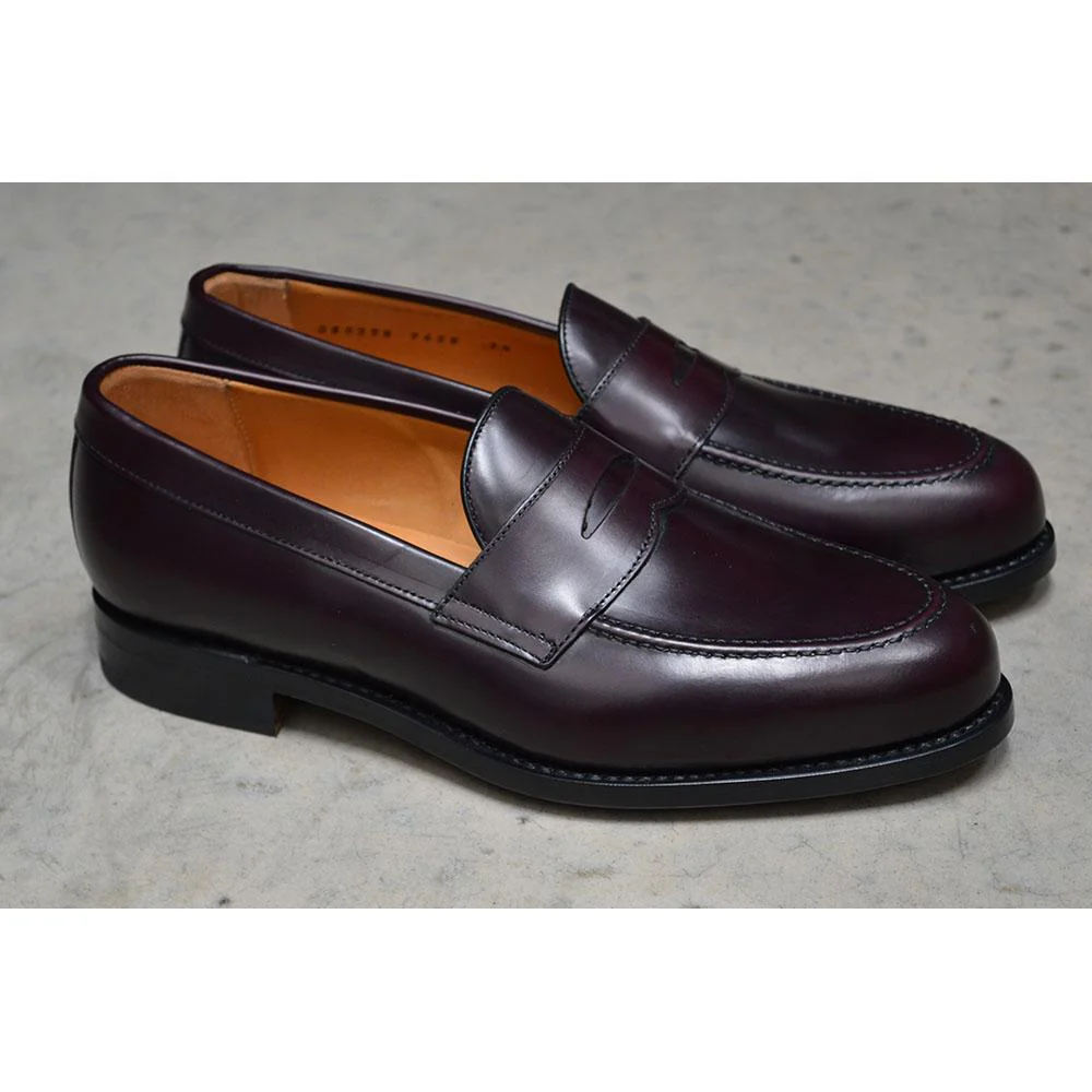Berwick 1707 Penny Loafer (9628) Burgundy Hi-Shine - Image 8