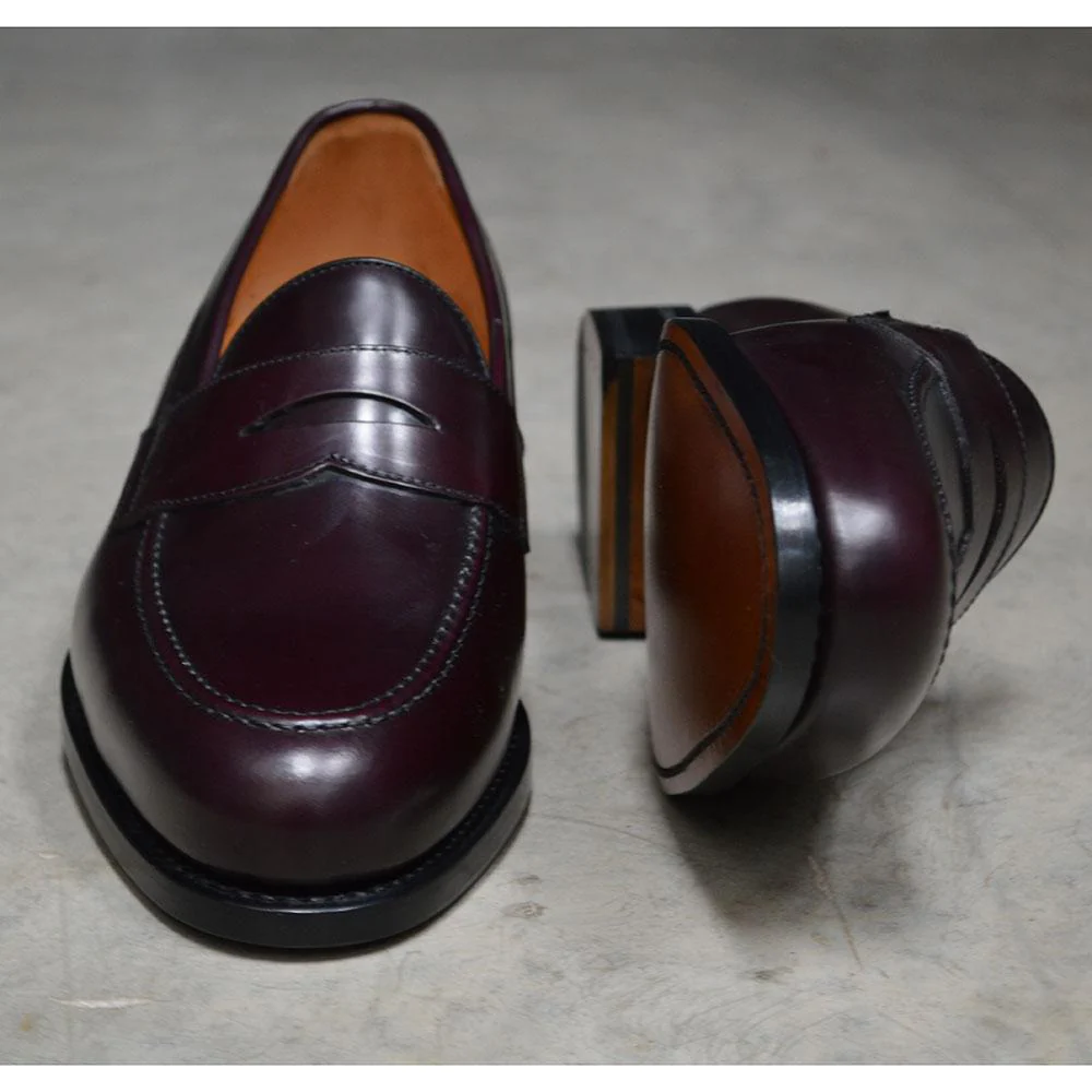 Berwick 1707 Penny Loafer (9628) Burgundy Hi-Shine - Image 9