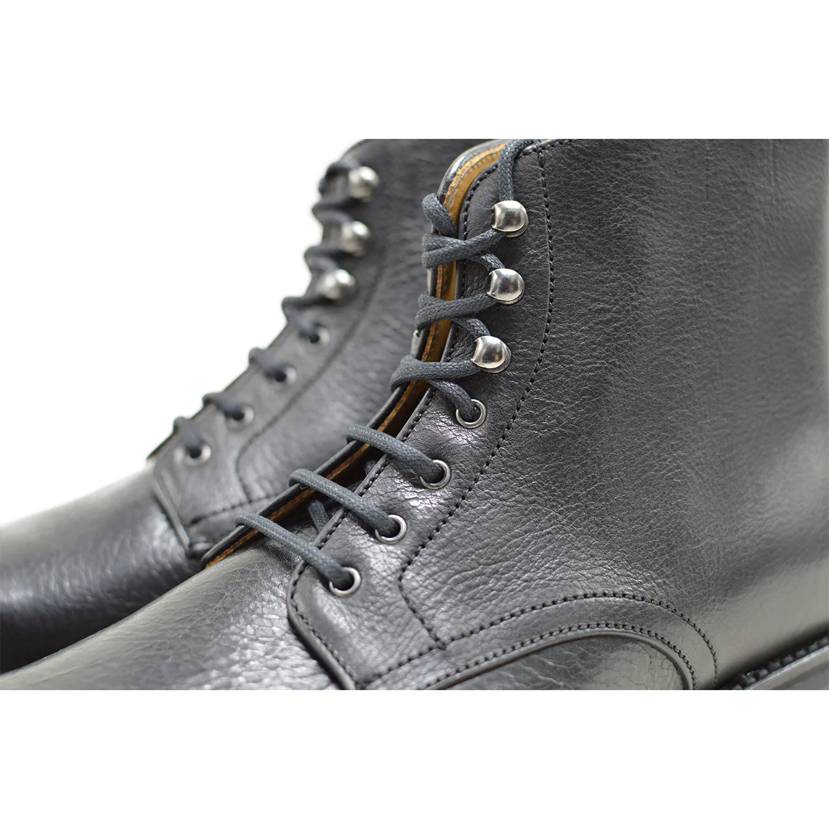 Berwick 1707 Plain Derby Boot (657) - Black Kudu - Image 4