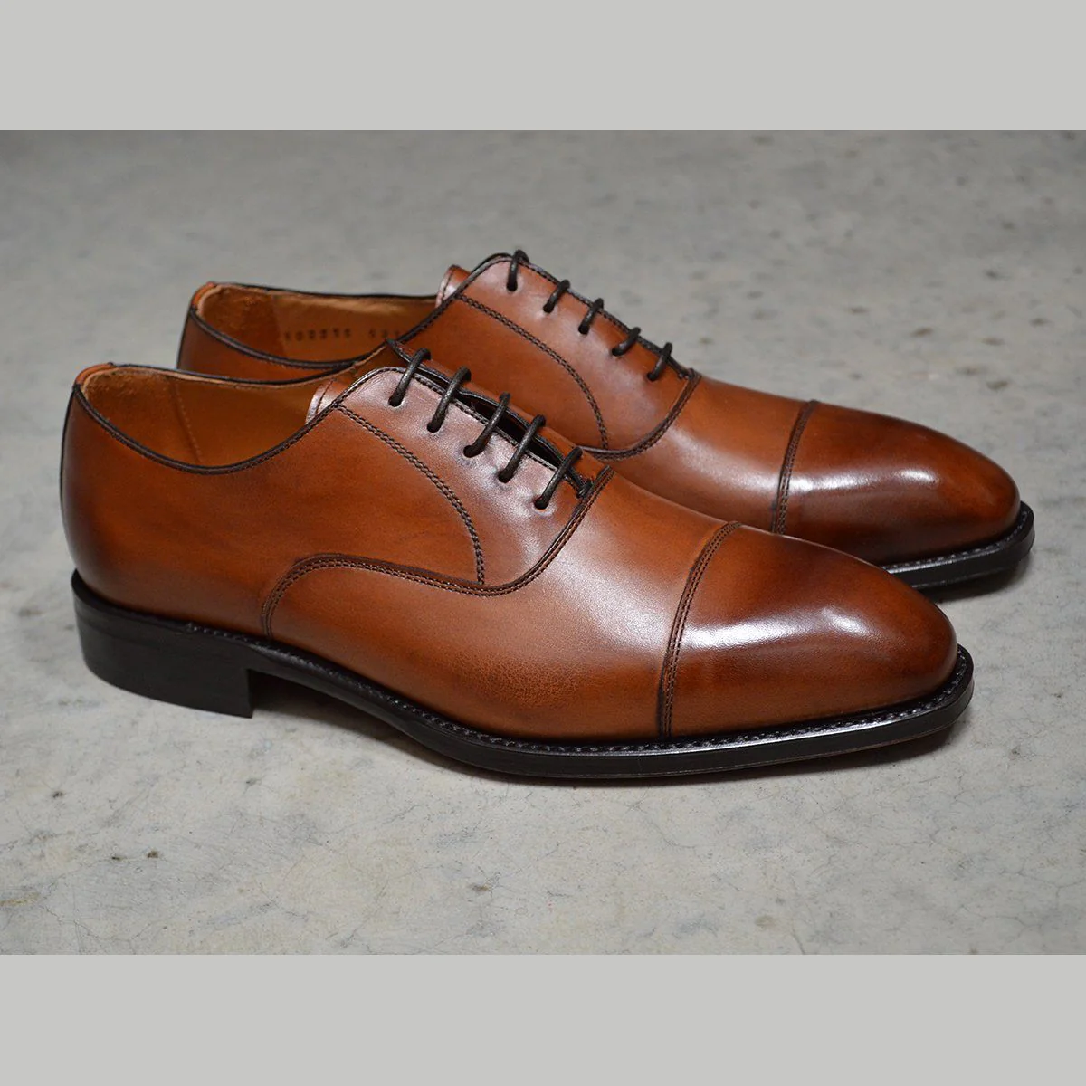 Berwick 1707 Straight Cap Oxford (5217) - Light Tan - Image 10