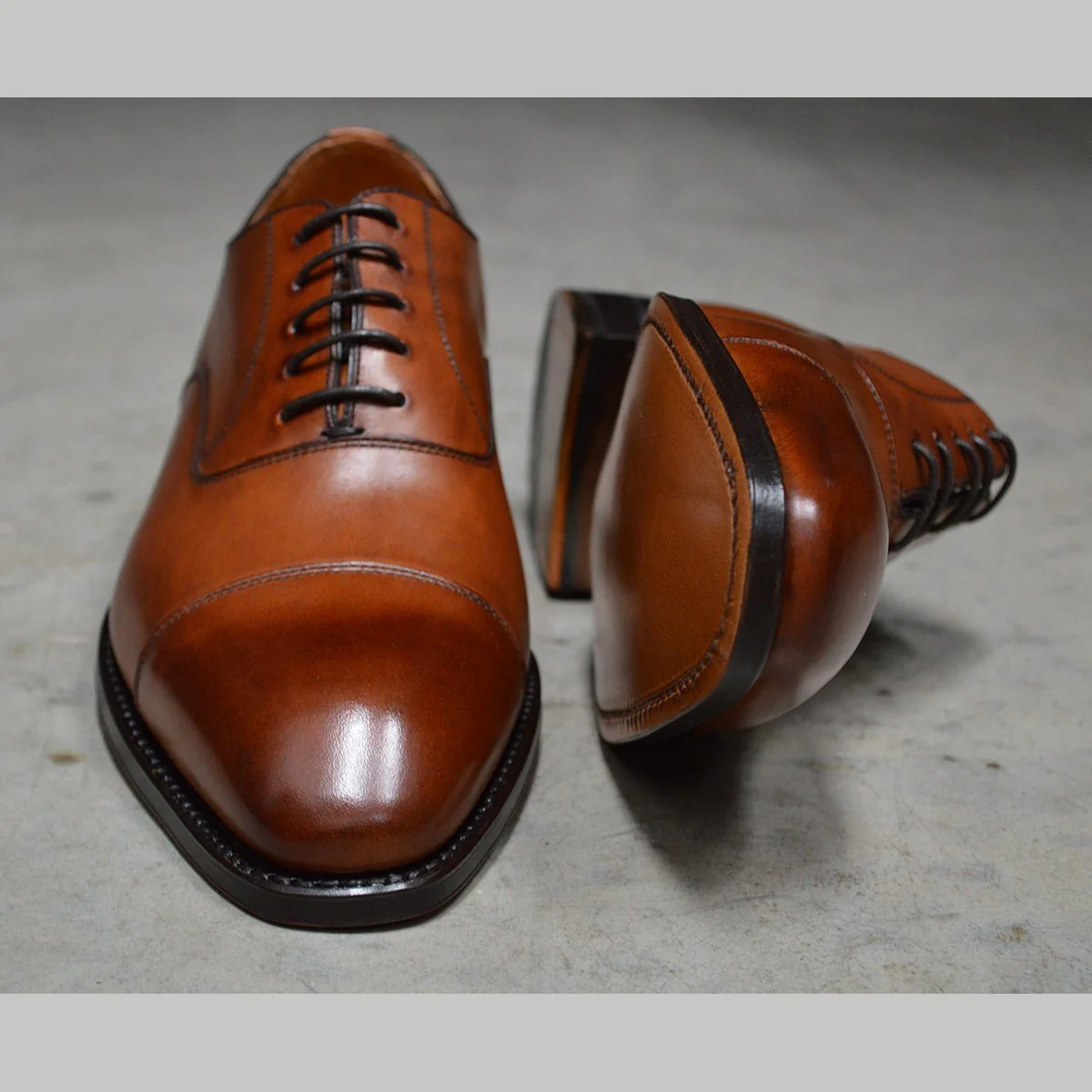 Berwick 1707 Straight Cap Oxford (5217) - Light Tan - Image 11