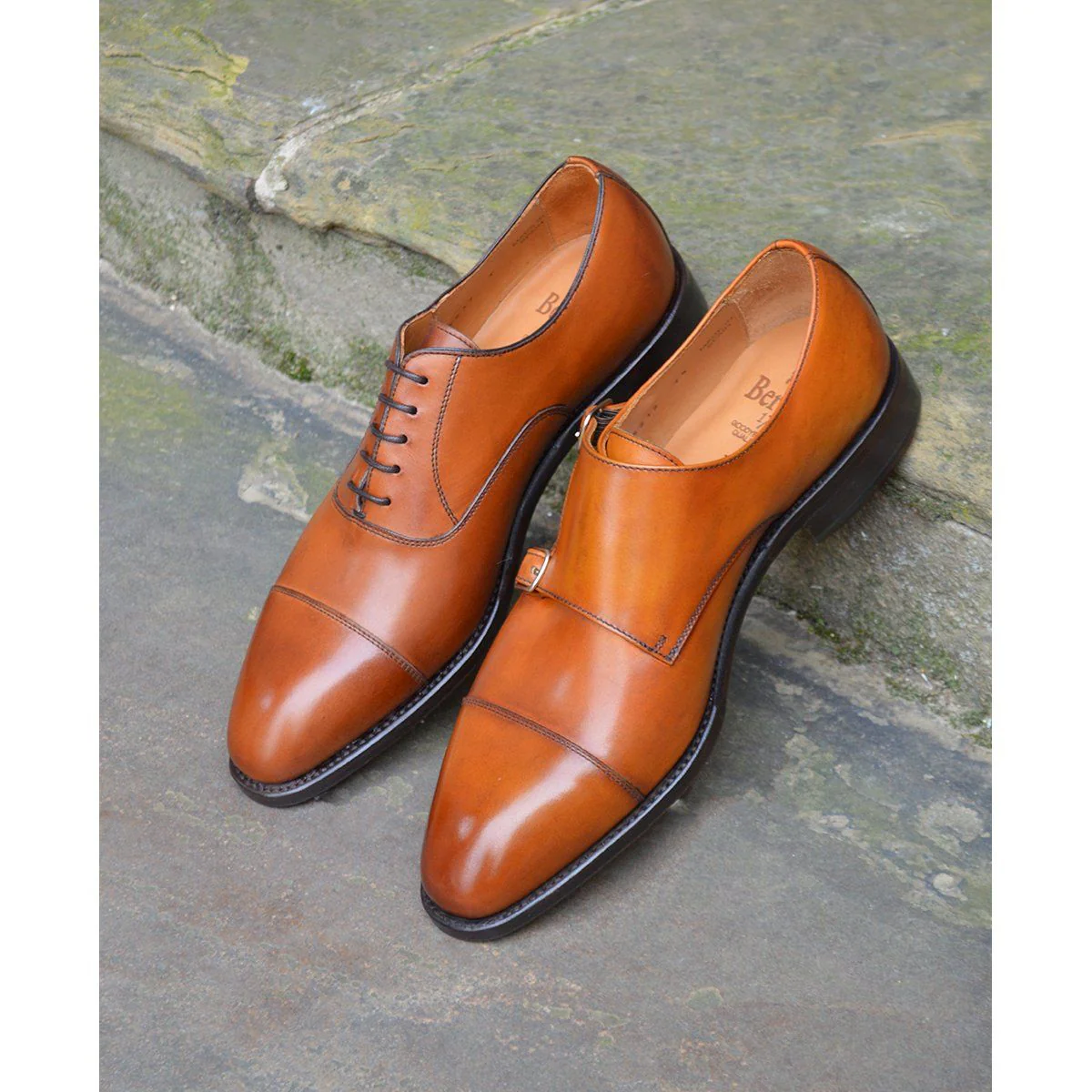 Berwick 1707 Straight Cap Oxford (5217) - Light Tan - Image 21