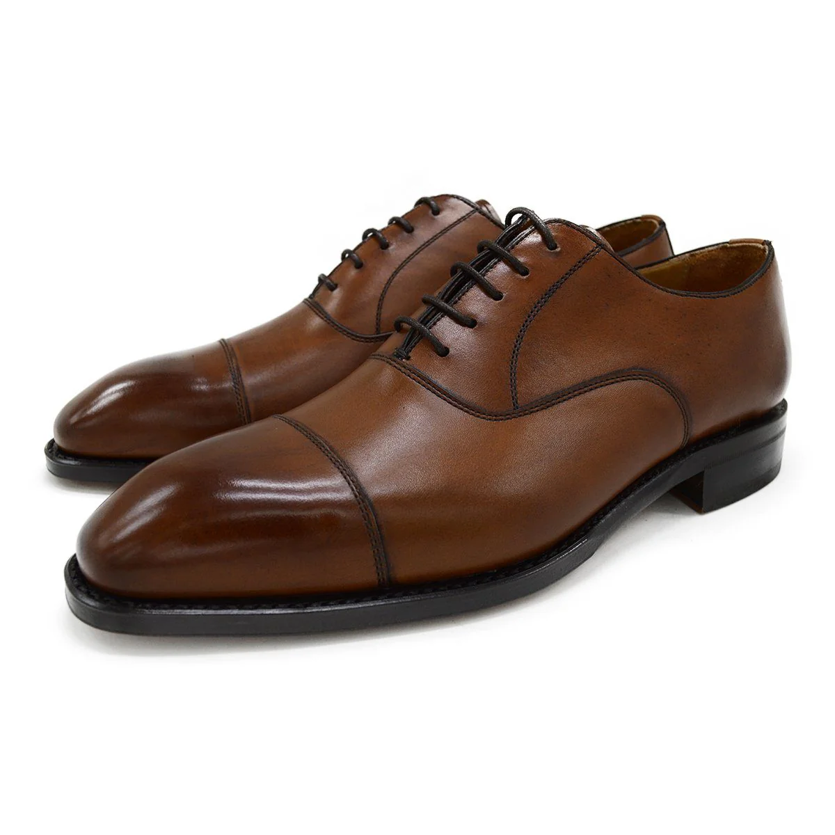 Berwick 1707 Straight Cap Oxford (5217) - Light Tan - Image 3