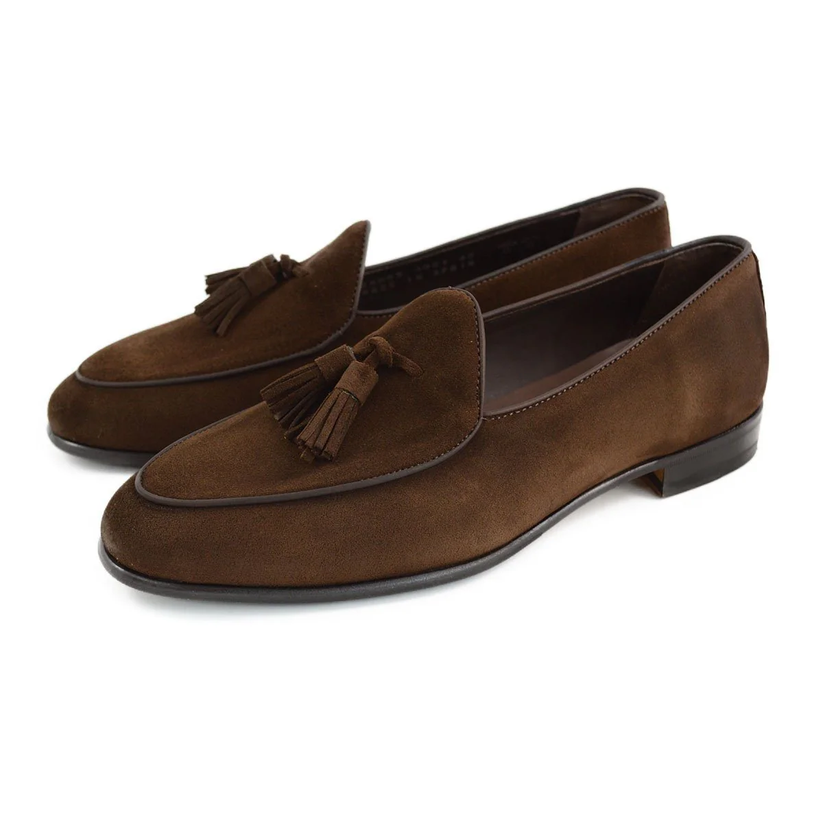 Berwick 1707 Tassel Belgian Loafer (4951) Dark Brown Suede - Image 3