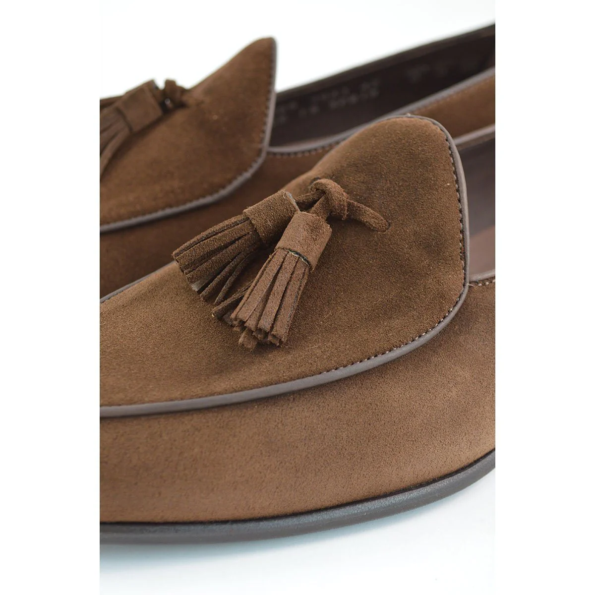 Berwick 1707 Tassel Belgian Loafer (4951) Dark Brown Suede - Image 4