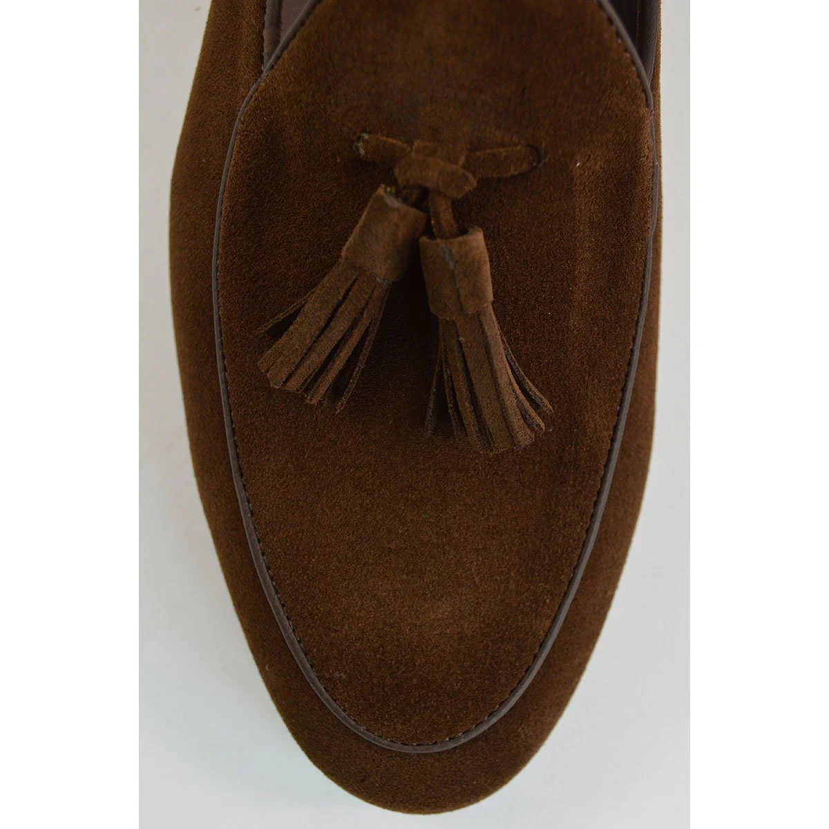 Berwick 1707 Tassel Belgian Loafer (4951) Dark Brown Suede - Image 7