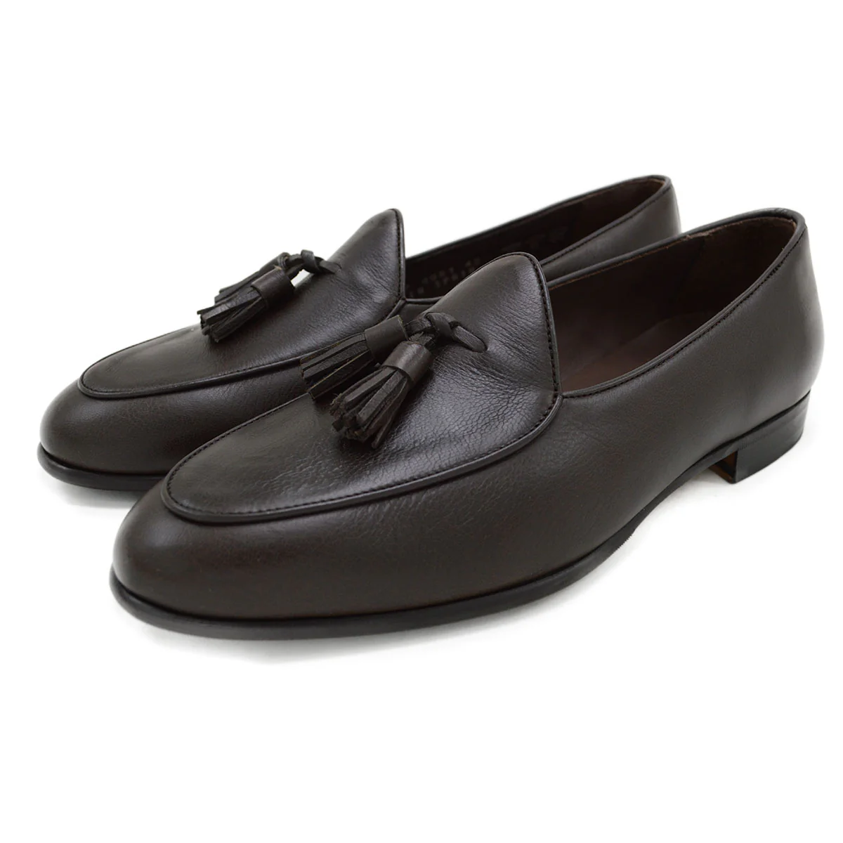 Berwick 1707 Tassel Belgian Loafer (4951) Dark Brown Deerskin - Image 3