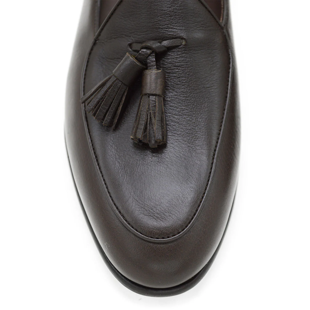 Berwick 1707 Tassel Belgian Loafer (4951) Dark Brown Deerskin - Image 7