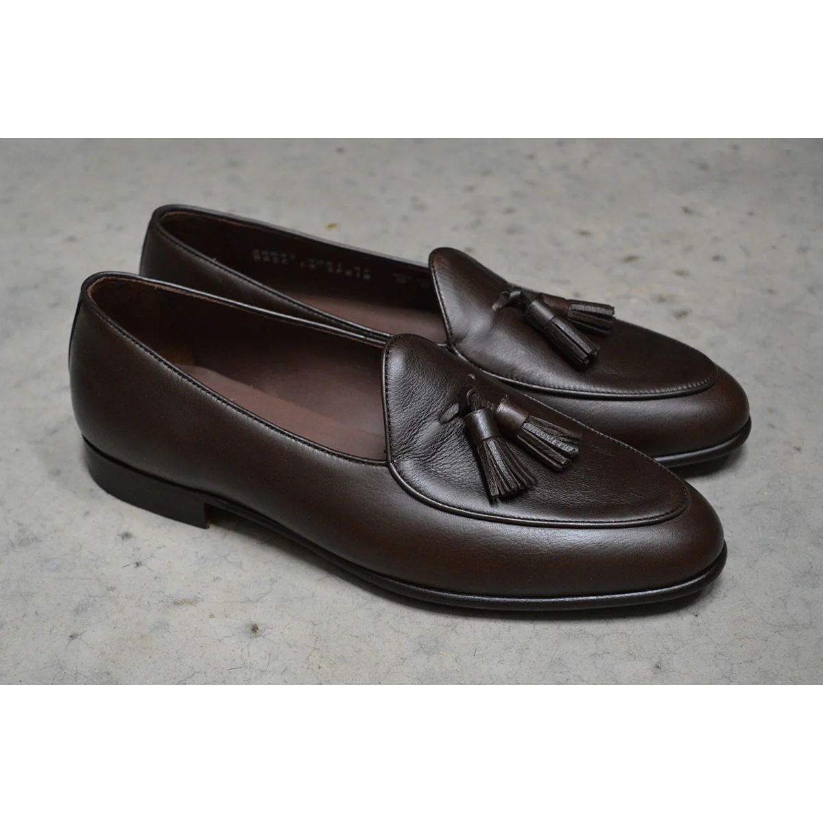 Berwick 1707 Tassel Belgian Loafer (4951) Dark Brown Deerskin - Image 8