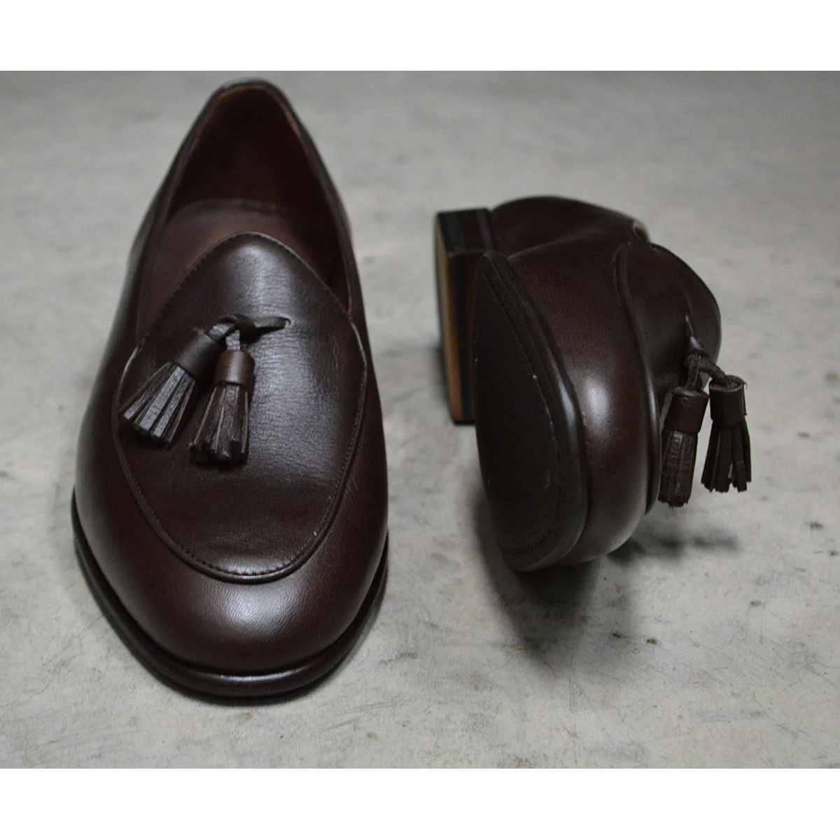 Berwick 1707 Tassel Belgian Loafer (4951) Dark Brown Deerskin - Image 9