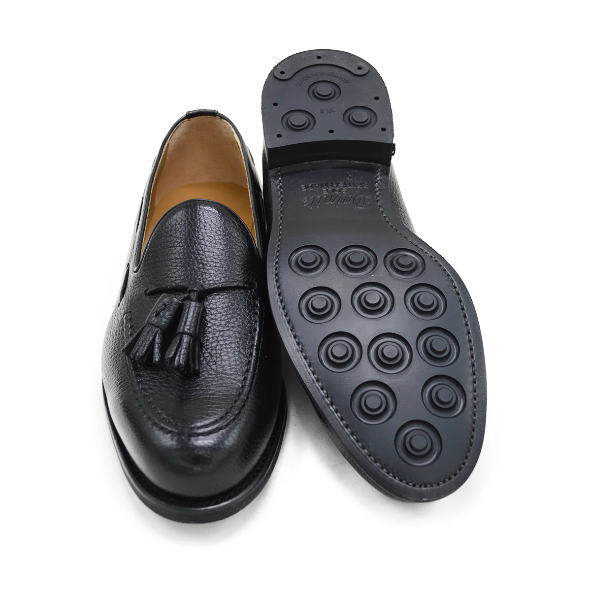 Berwick 1707 Tasselled Slip On (8491) Black Deerskin - Image 2