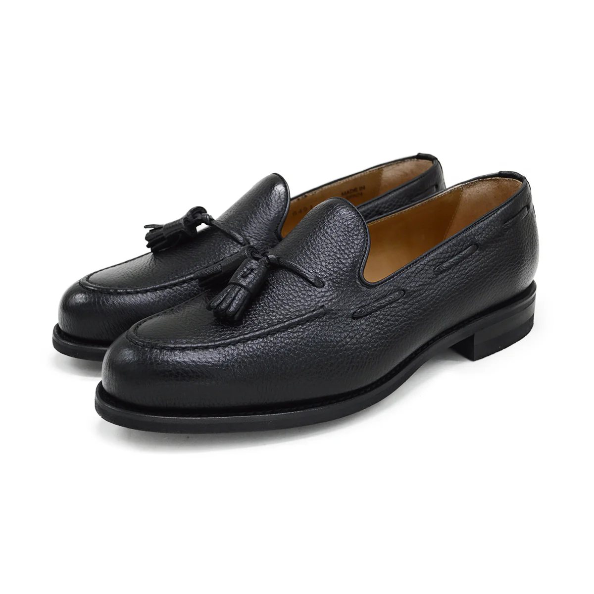 Berwick 1707 Tasselled Slip On (8491) Black Deerskin - Image 3
